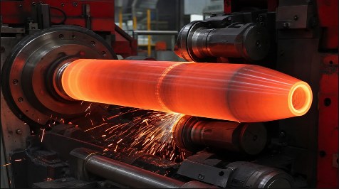 Spin forging a heated shell body