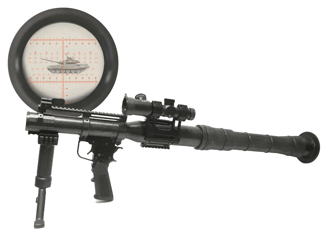 Modernized RPG-7 with 4x ballistic-reticle optic